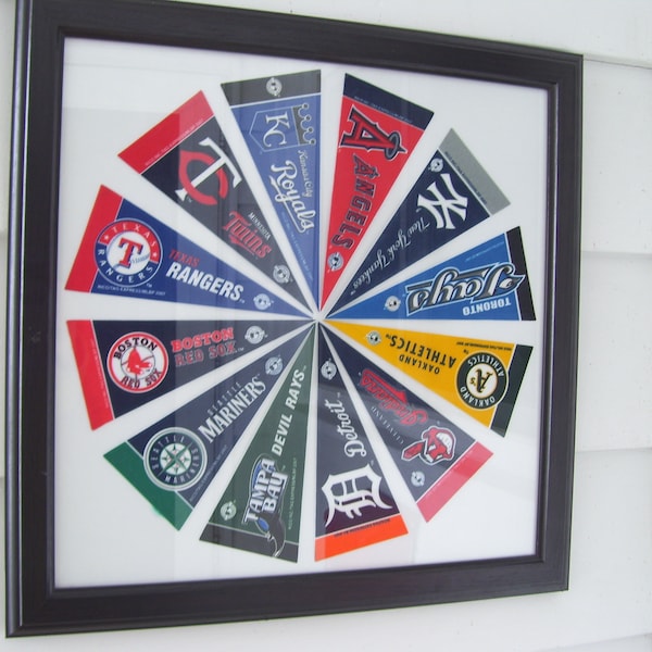 Baseball Pennants Frame Etsy
