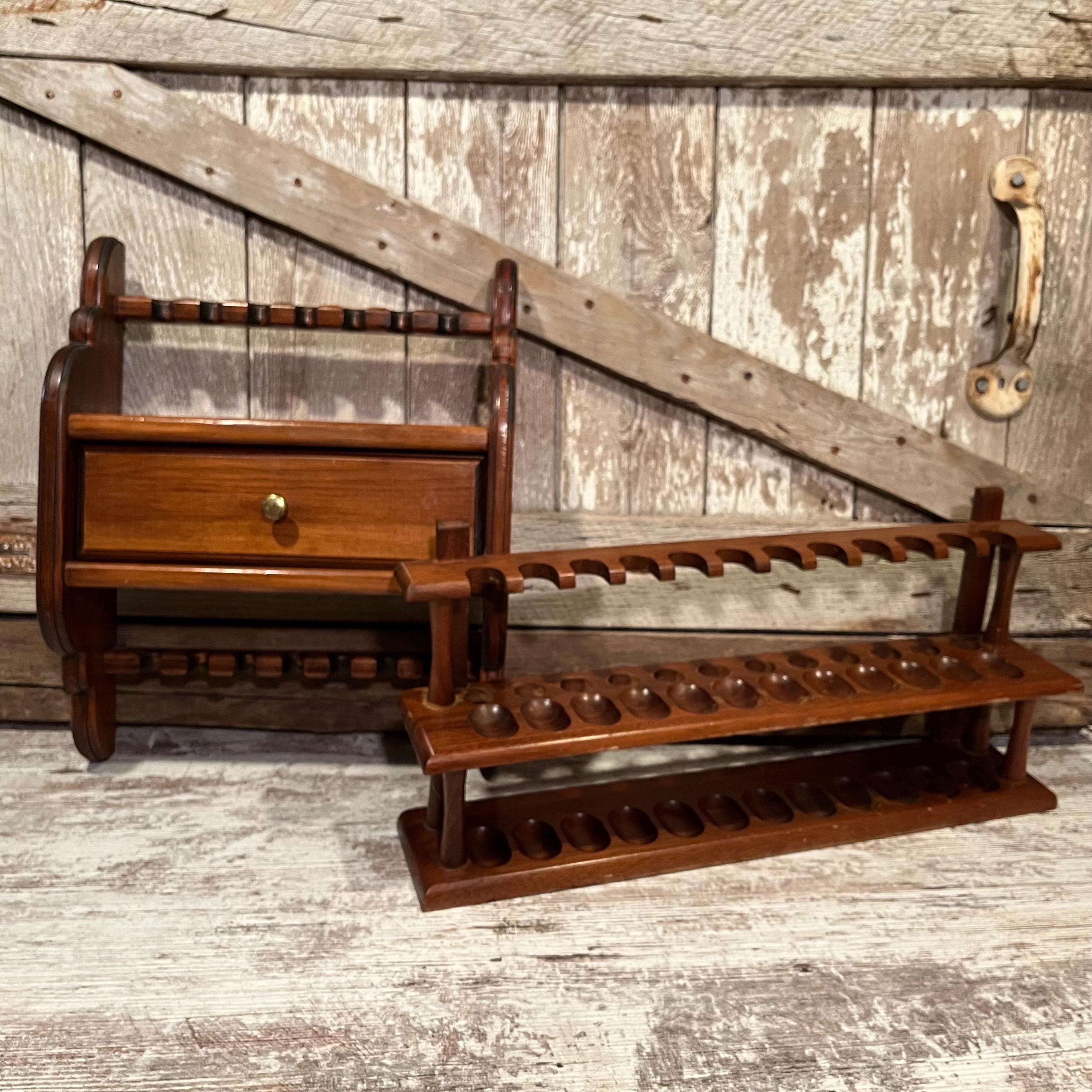 Decatur Industries Pipe Rack 24 Smoking Pipe Wood Display Decatur Industries OR 14 Pipes Rack ...