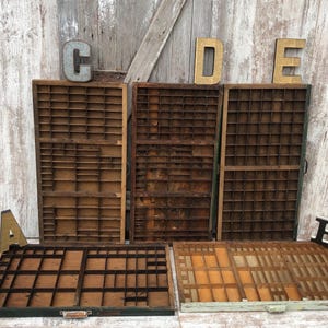 Hamilton Mfg Co Wood Printers Typeset Drawer Letterpress Printer Tray Curio Shelf YOUR CHOICE Irish