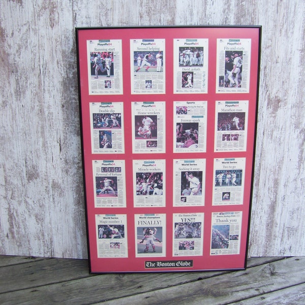 Boston Red Sox World Champions Fenway Park Eastern Division American League Newspaper Headlines The Boston Globe