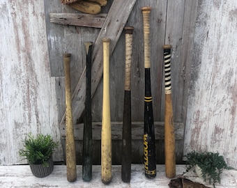 Vintage Wood Baseball Bat Louisville Slugger Hillerich & Bradsby Worth Chicago Jack Clark  Softball YOUR CHOICE A