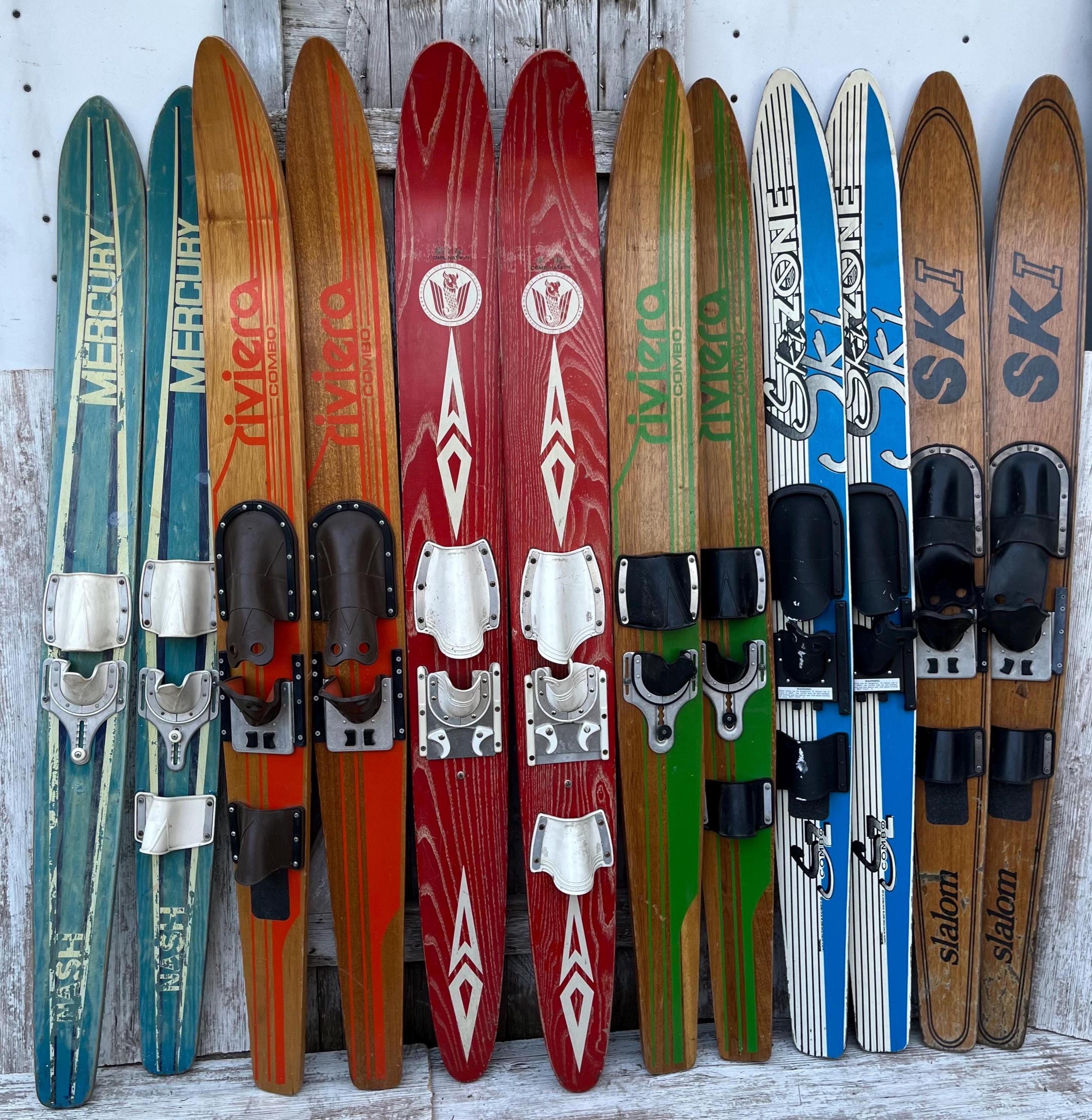 水上スキー　ヴィンテージ Vintage Riviera Wood Water Skis 68