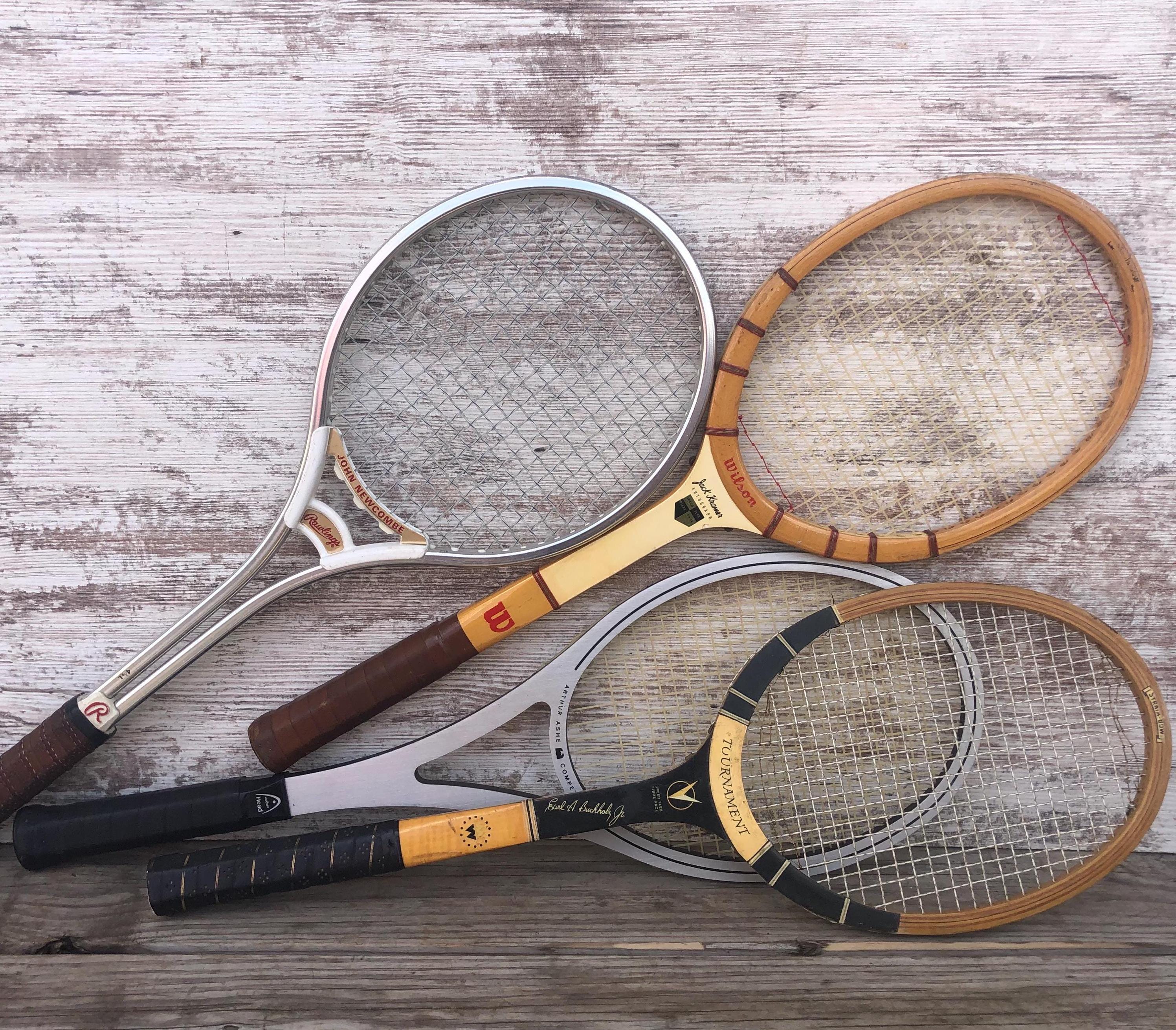 Wilson Wood Racket Wood Tennis Racquet Wilson Jack Kramer Arthur Ashe Bjorn Borg Bancroft ...