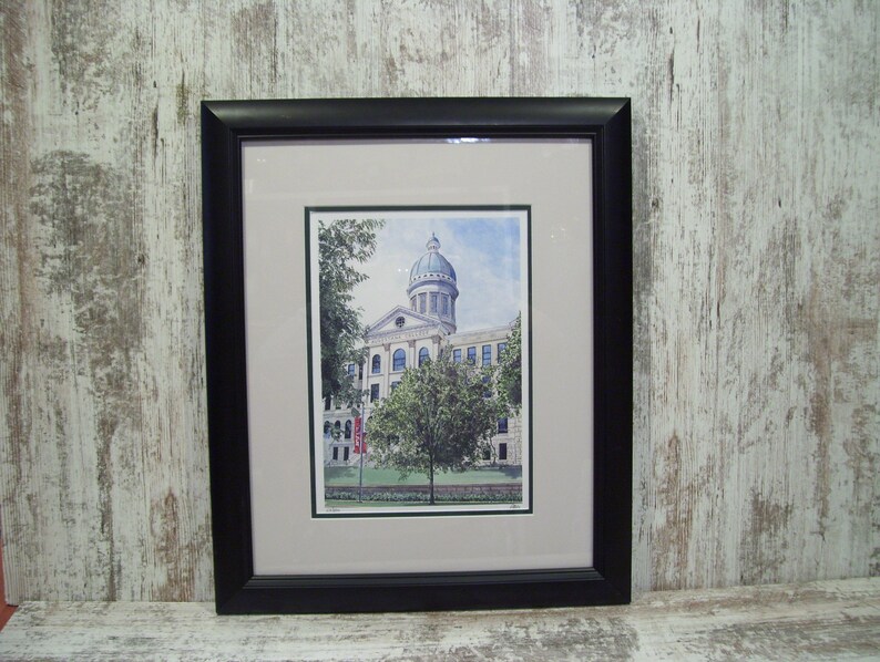 Augustana College Old Main John B Stoeckley Rock Island IL Signed Numbered Frame Matte Gustav Mahler shops