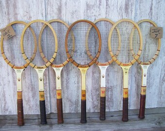 Wood Tennis Rackets Wilson Jack Kramer Autograph Men Tennis Pro Wooden Racquets Sports 7 Autographs