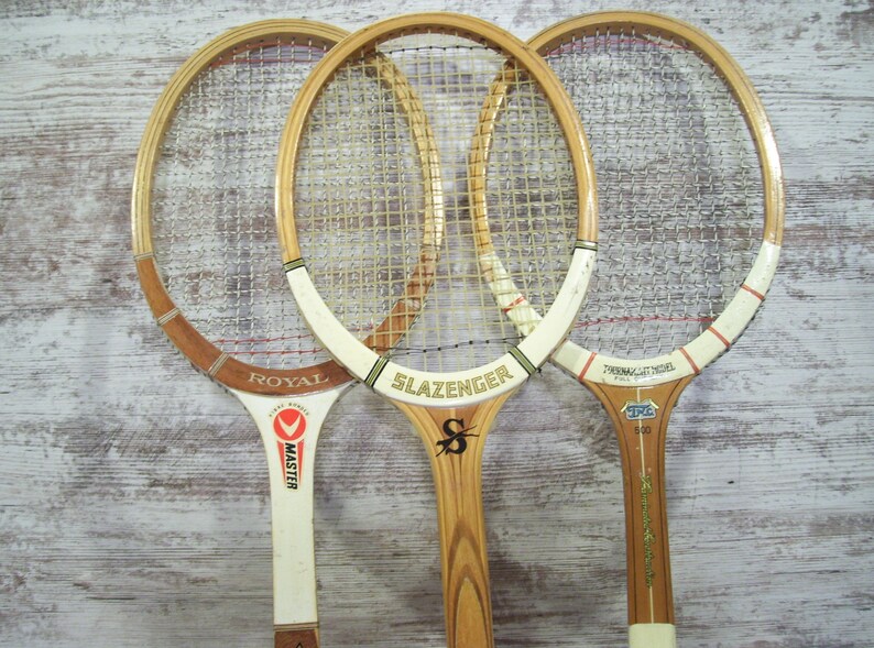 Wood Tennis Racquets Slazenger Signature Royal Master Etsy