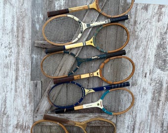 Vintage TAD Davis Imperial Wooden Tennis Racquet, Eclectic Decor