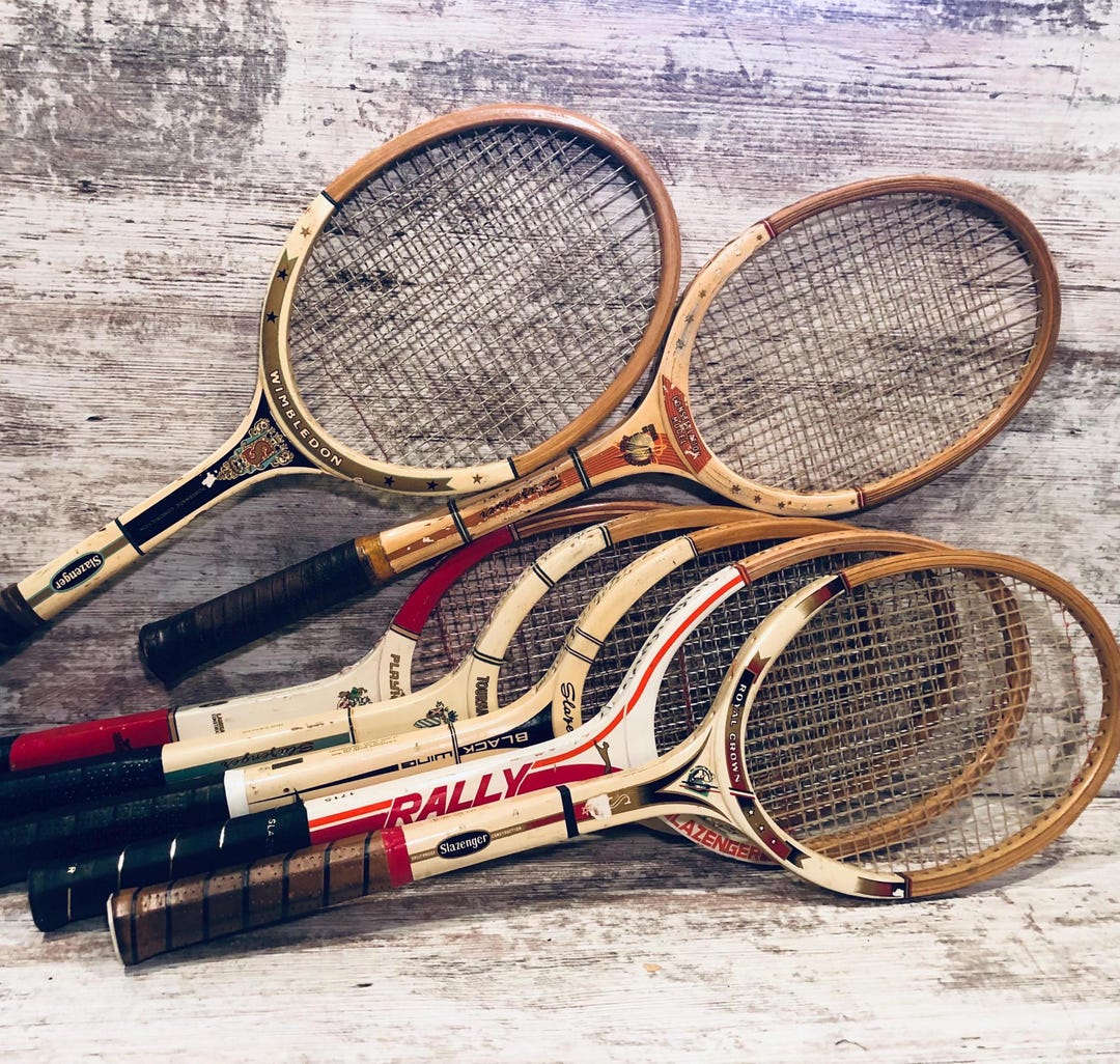 Wood Tennis Racket ALL Slazenger Wimbledon Royal Crown Fred Perry Rally ...