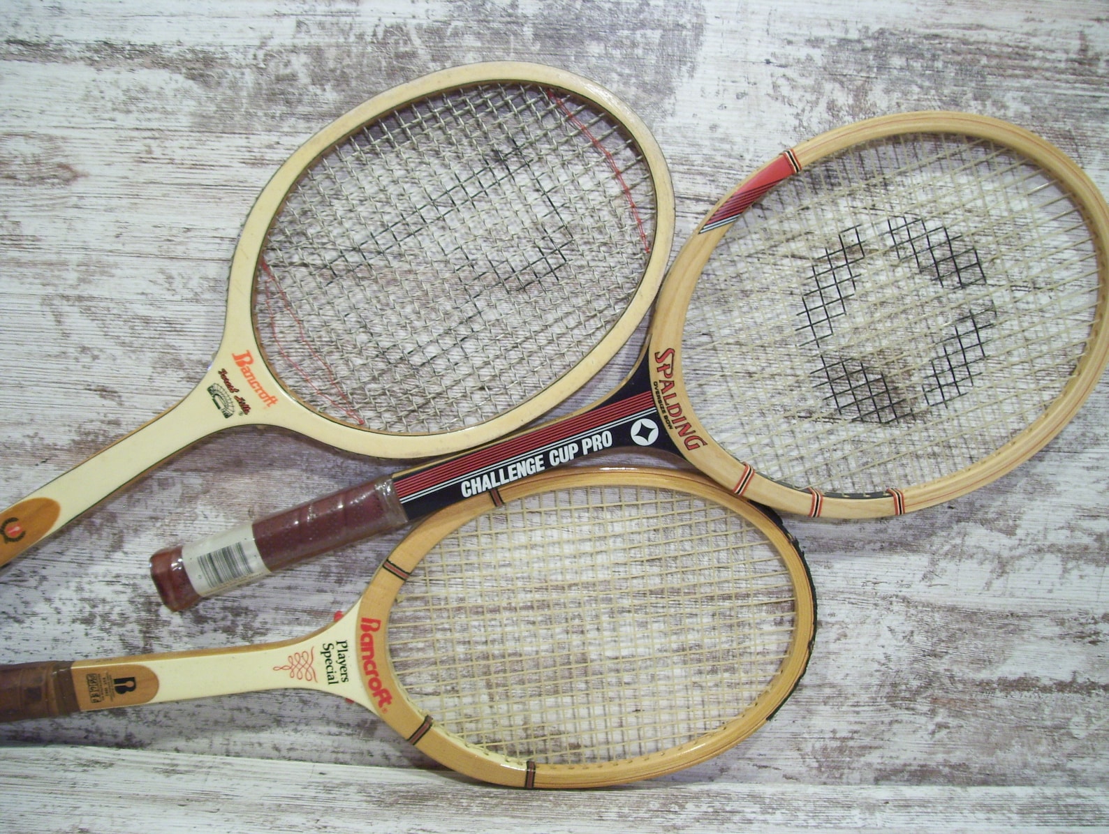 Raquette Tennis Spalding Wood Oversize Challenge Cup Pro - Vintage, Grip 4 3/8