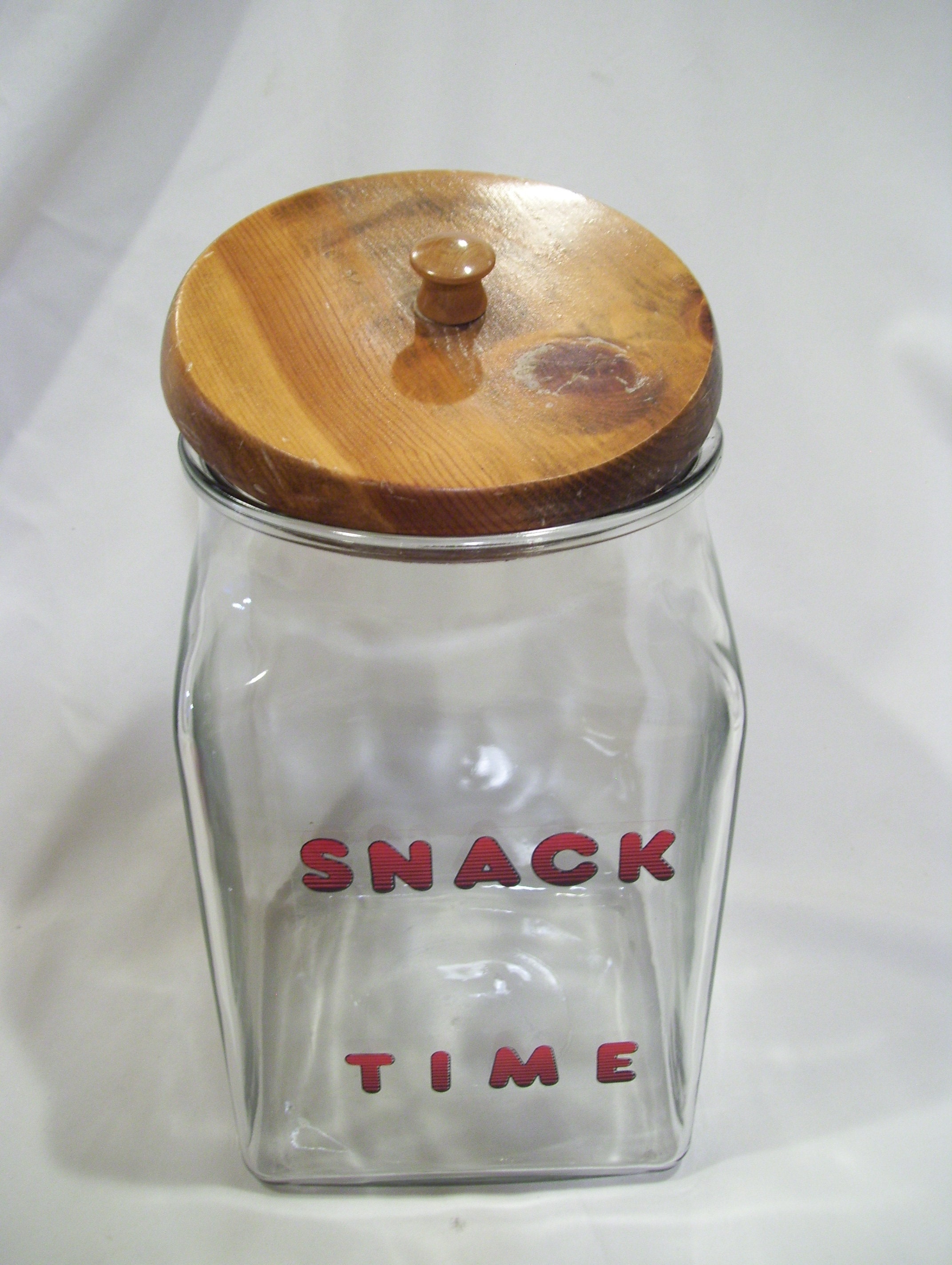 Snack Time Dime Store Large Glass Peanut Container Heavy Glass 