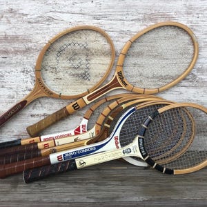 Raquette De Tennis Dunlop DM90 En Bois - Occasion - Vintage