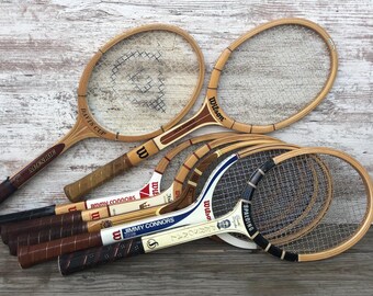Vintage TAD Davis Imperial Wooden Tennis Racquet, Eclectic Decor