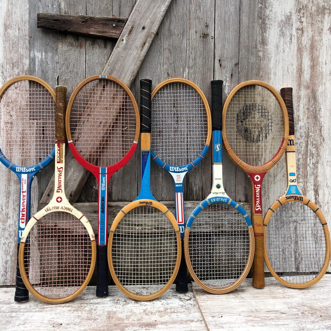 Wood Tennis Racquet Wilson Billie Jean King Chris Evert American