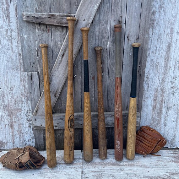 Vintage Wood Baseball Bat Louisville Slugger Hillerich & Bradsby Adirondack MC44 Stan The Man Softball YOUR CHOICE L