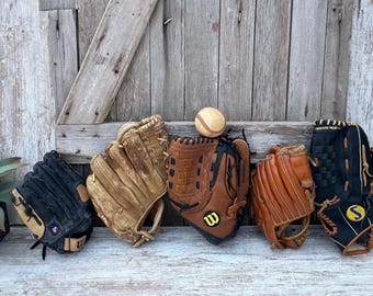 Vintage Leather Baseball Glove Mitt Wilson A500 Sport King Spalding Mag Pee Wee YOUR CHOICE B