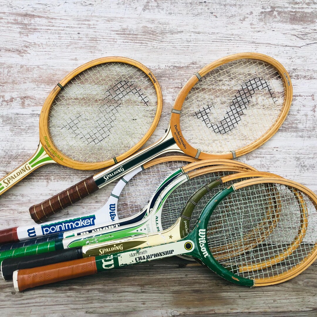 Wood Tennis Racket Wilson Stan Smith Pancho Gonzales Spalding Rosie ...