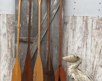 Vintage Wood Canoe Paddle Smokers Brand LL Bean Wood Boat Oar Beach Cabin Lakehouse Nautical YOUR CHOICE #55