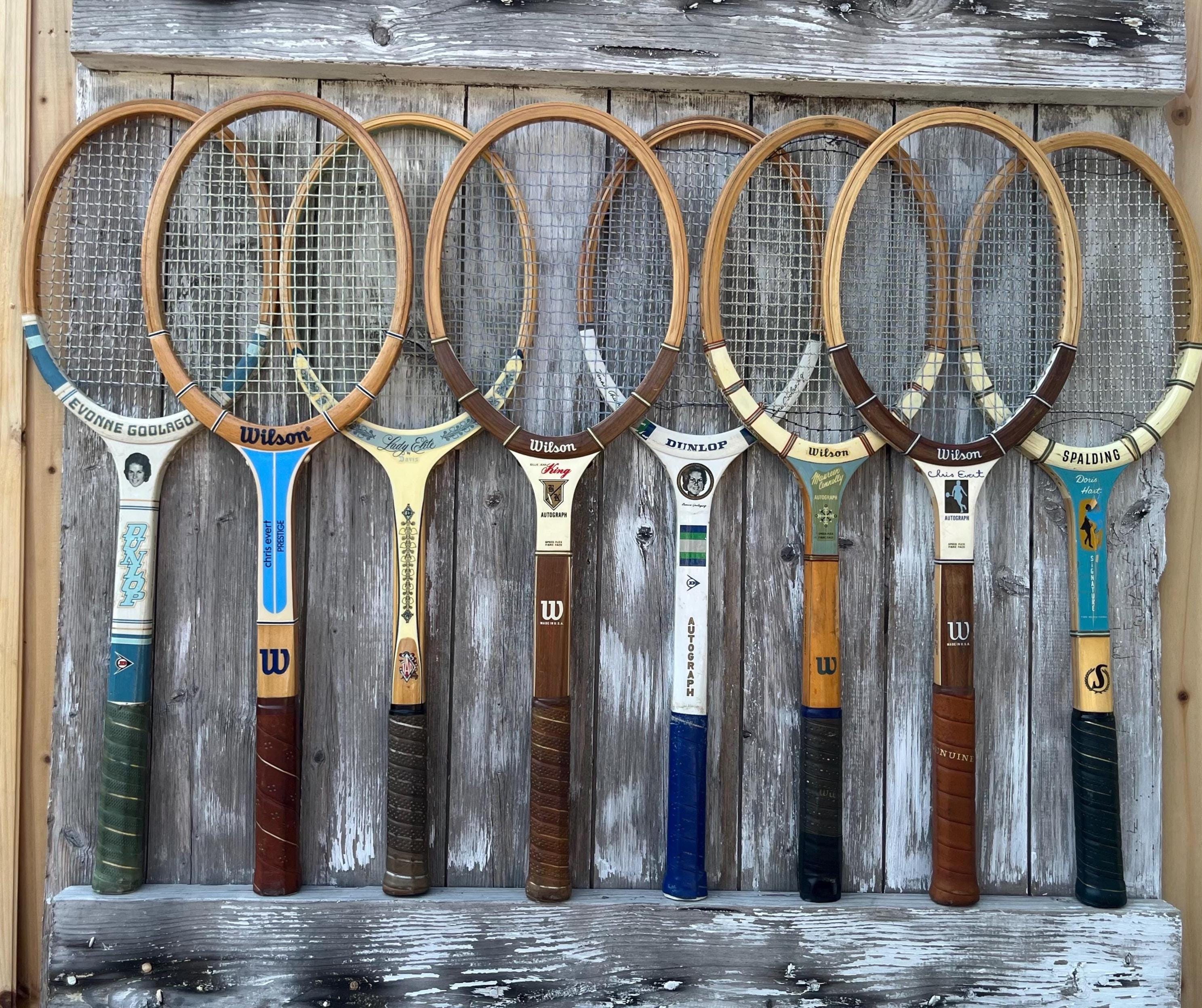 Wood Tennis Rackets Wilson Billie Jean King Chris Evert Doris Hart