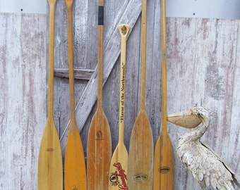 Feather Brand Wood Canoe Paddle Leinenkugels Boat Oar Smoker Cub Sportspal Beach Cabin Lakehouse Nautical YOUR CHOICE #25