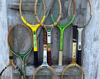 Vintage TAD Davis Imperial Wooden Tennis Racquet, Eclectic Decor