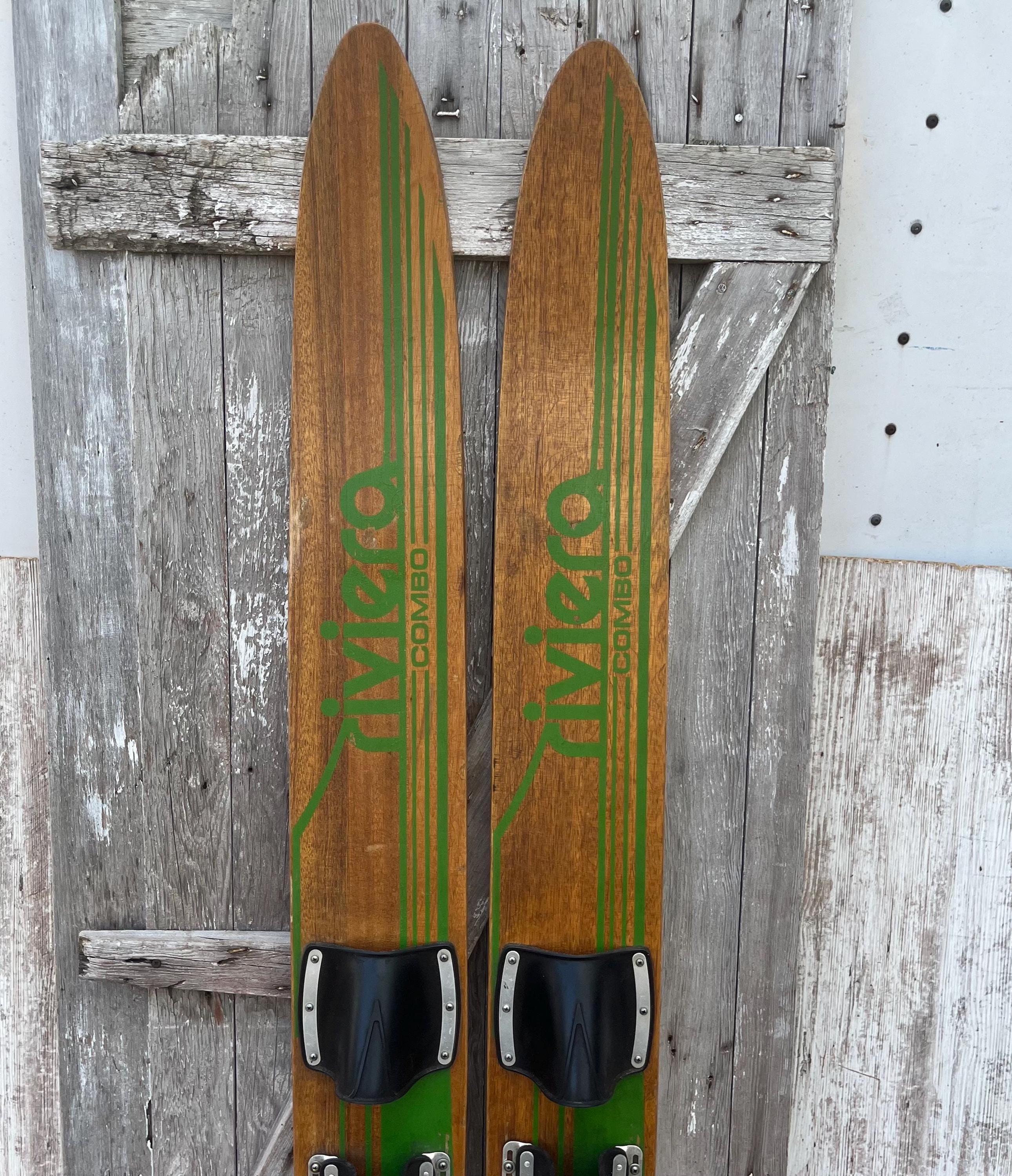 Vintage Riviera Wood Water Skis 68