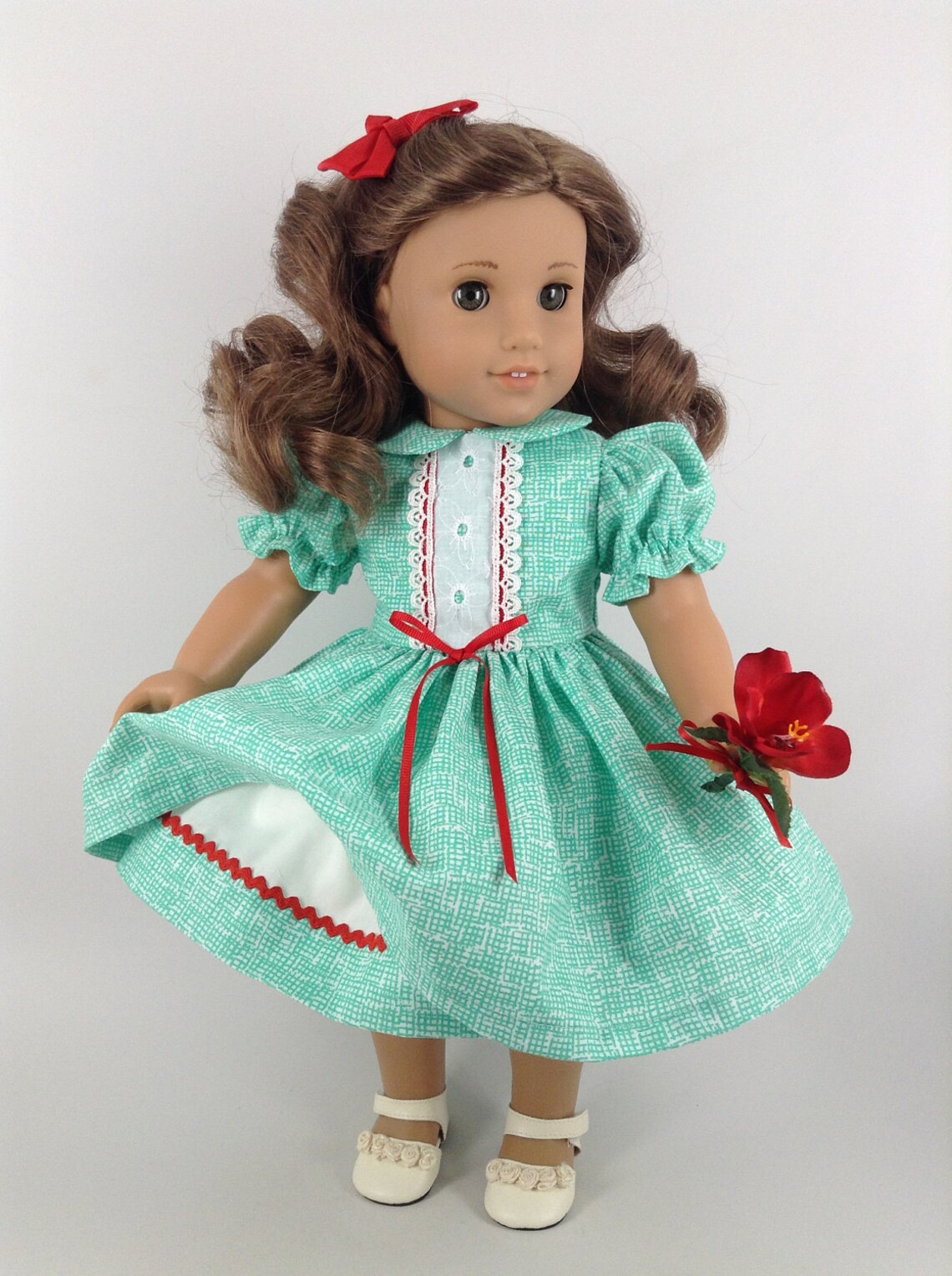 Pinafore/Apron Dress & Petticoat for American Girl 18-inch | Etsy