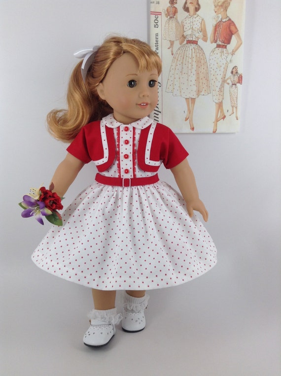 1950's American Girl 18-inch Doll Clothes Red/White | Etsy