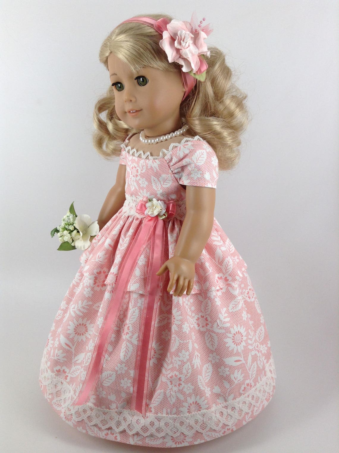 American Girl 18inch Doll Clothes Tiered Gown Petticoat Etsy