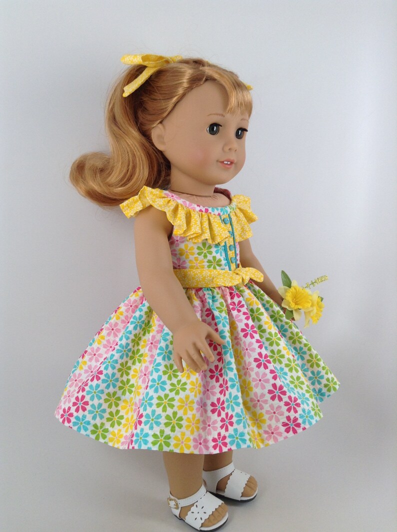 American Girl 18 Inch Doll Clothes Flowery Summer Sundress Etsy