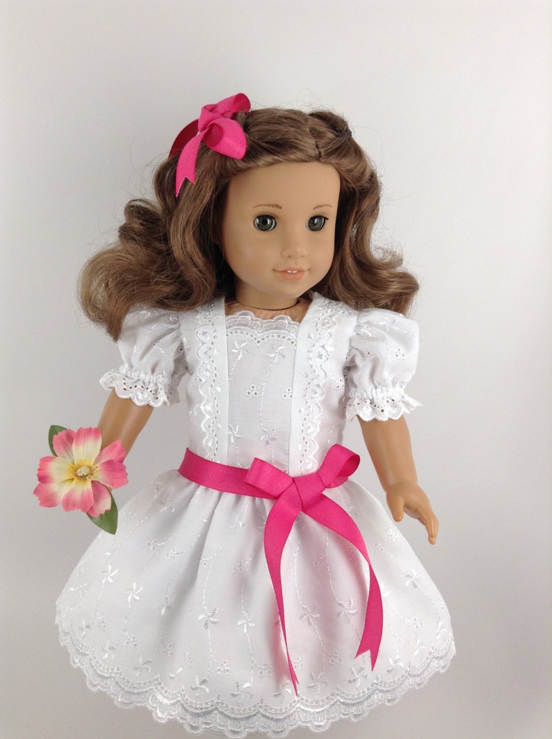 American Girl 18-inch Doll Clothes White Eyelet Dress | Etsy