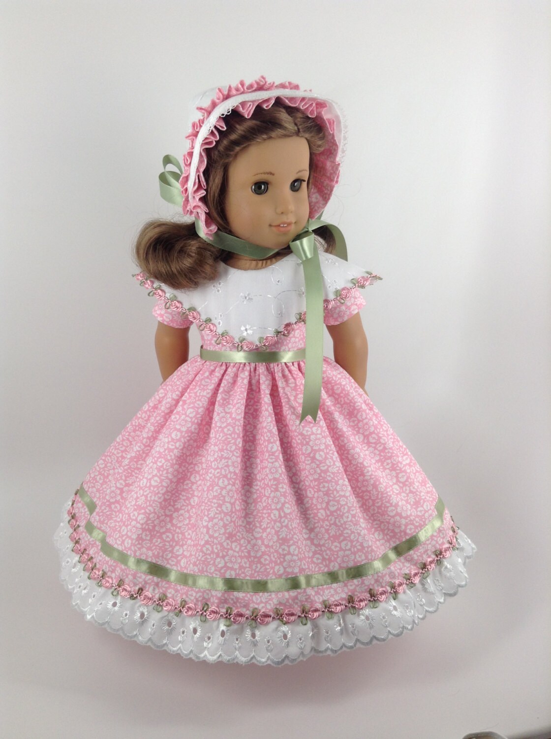 American Girl 18-inch Doll Clothes Floral Pink/White Dress | Etsy