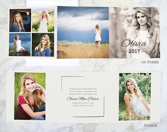 trifold graduation invitations graduation announcement card etsy