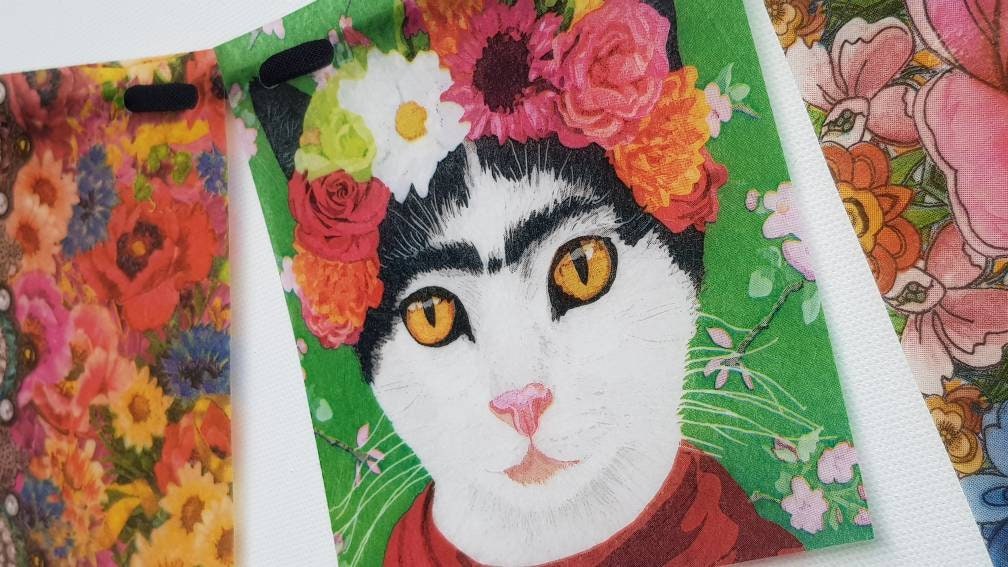 Banner Katze Frida Kahlo Boho Kunstliebhaber Glanz Flaggen | Etsy