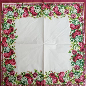 4 × Paper napkins Shawl Roses #5073/decoupage party supplies/party time/vintage design/craft table decoration/birthday.