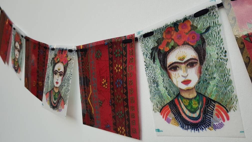 Banner Katze Frida Kahlo Boho Kunstliebhaber Glanz Flaggen | Etsy
