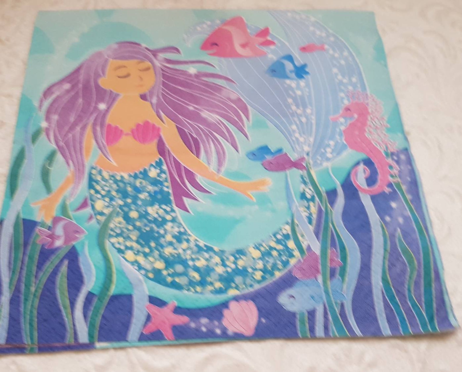 Decoupage Paper napkins set of 4 Mermaid 49222 Etsy