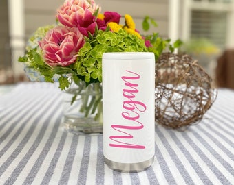 Skinny Can Cooler, Slim Can Cooler, Seltzer Can Holder, Insulated Skinny Cooler, Personalized Skinny Can Cooler, Beach Cup, Bachelorette