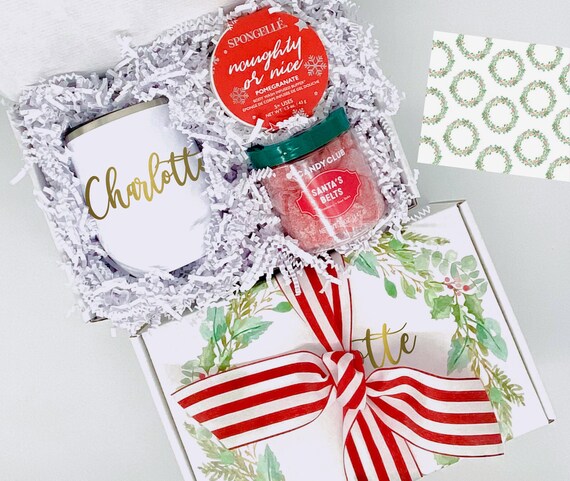 Naughty or Nice Christmas Gift Set, Christmas Themed Gift Box, Gift for Women, Holiday Gift for Mom,  Spa Box, Holiday Gift for Friend