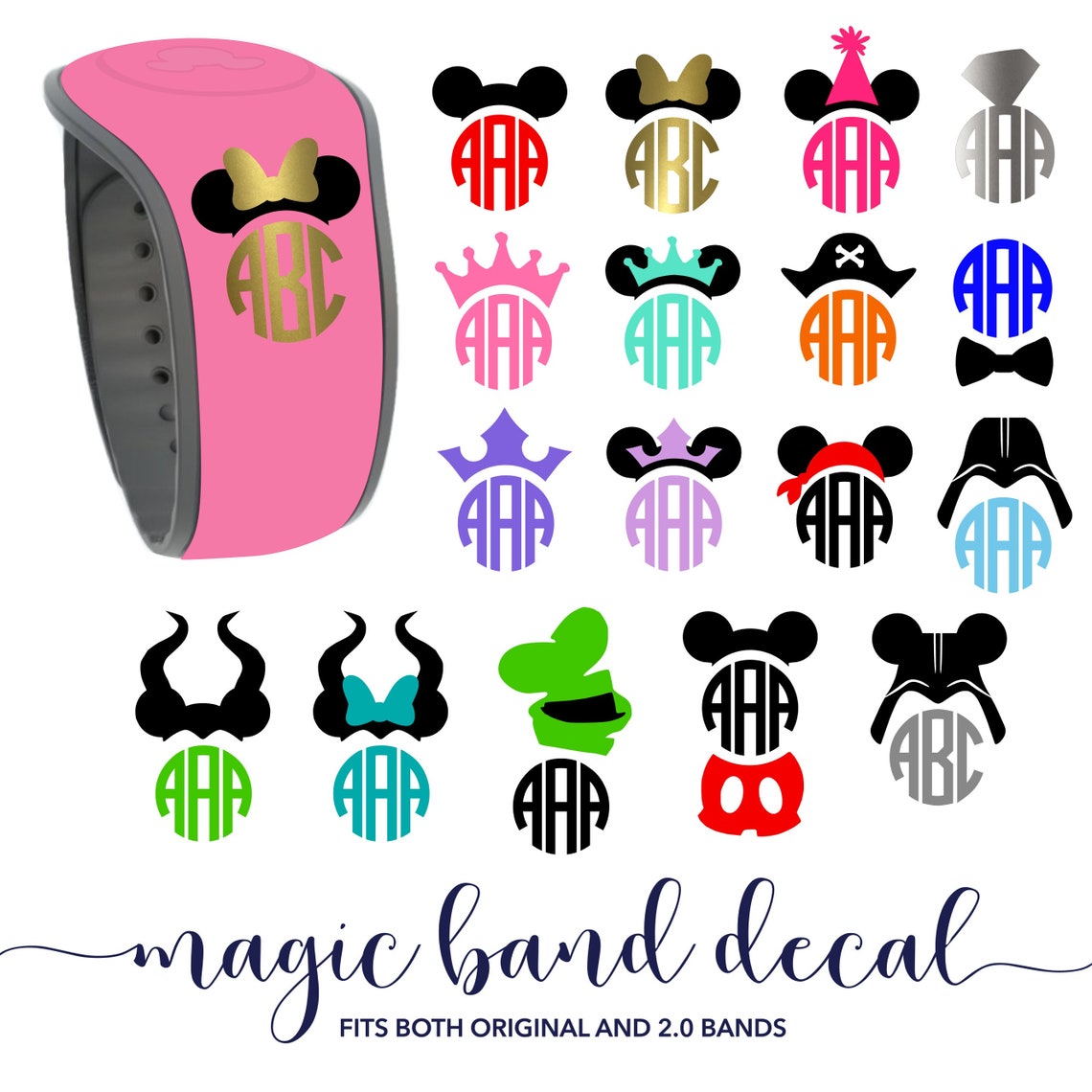 Magic Band Decal Disney Magic Band Disney Vinyl Decal Etsy