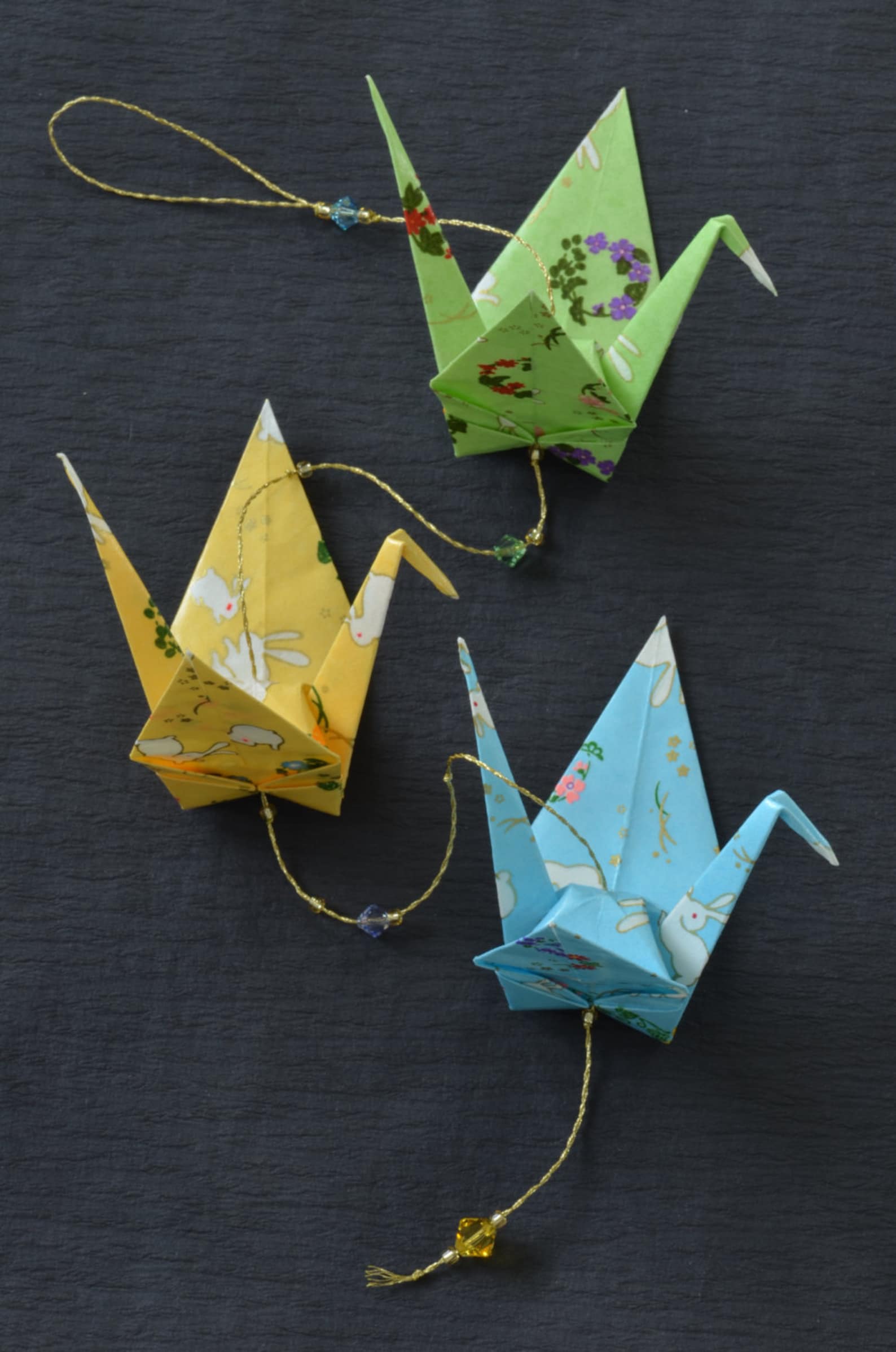 Origami Crane String Mobile pastel color Japanese papers Etsy