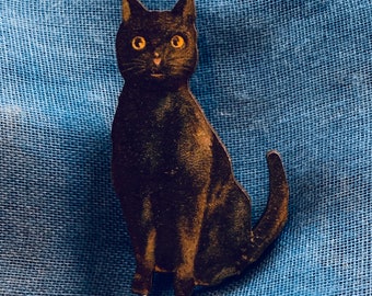 Brooch de chat noir