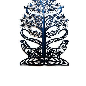 Original paper cut out art by Rysarda. A4 black paper cutting art. Hand cut paper art picture. Paper cutting decor. Paper cut art work.