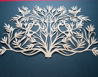 Original Paper Cut Picture. Hand Paper Cutting Decor