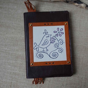 A5 Sketchbook cover. Handmade refillable leather diary cover. Cruise journal. Made in Lithuania