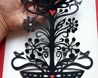 ①Rabbit-PaperCutting- Papercut Art Picture of Paper Original Paper Cut Out Art