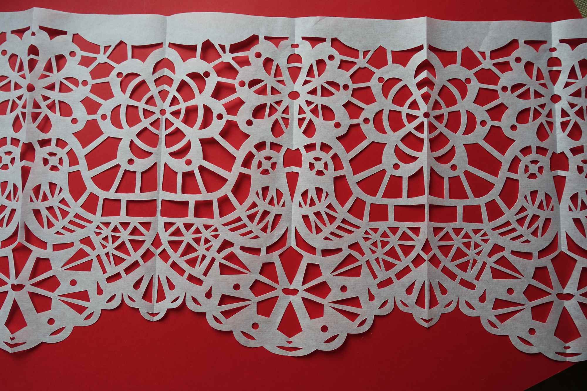 Hand paper cut curtain. Original artwork. Unique white paper Etsy