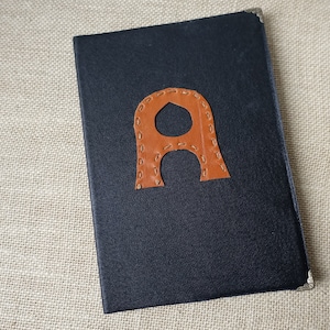 A5 lederen notitieboek.Journal boekomslag