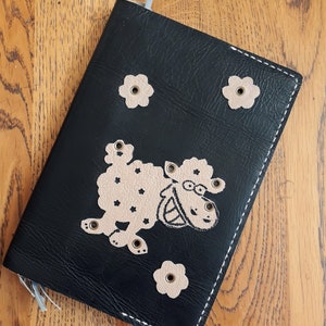 Brown Leather A5 Journal Cover: Refillable Book, Removable Cover