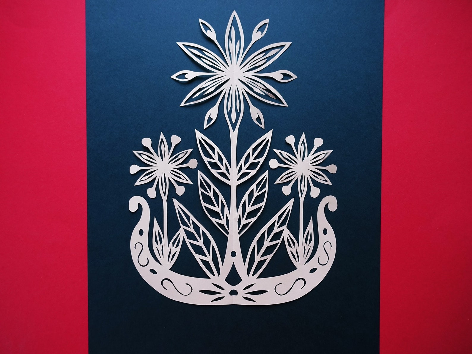 Unique papercut art. Paper cut out art. A3 Folk picture paper Etsy