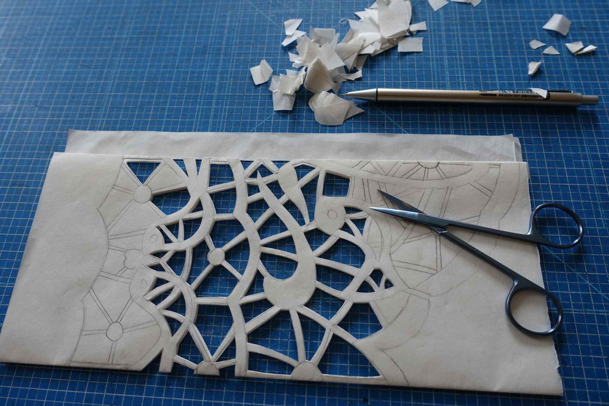 Hand paper cut curtain art. White paper cutting decor Windows Etsy